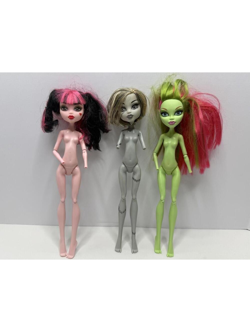 Vintage 2008 Mattel Monster High Doll - Lot of 3 - Parts/Restoration